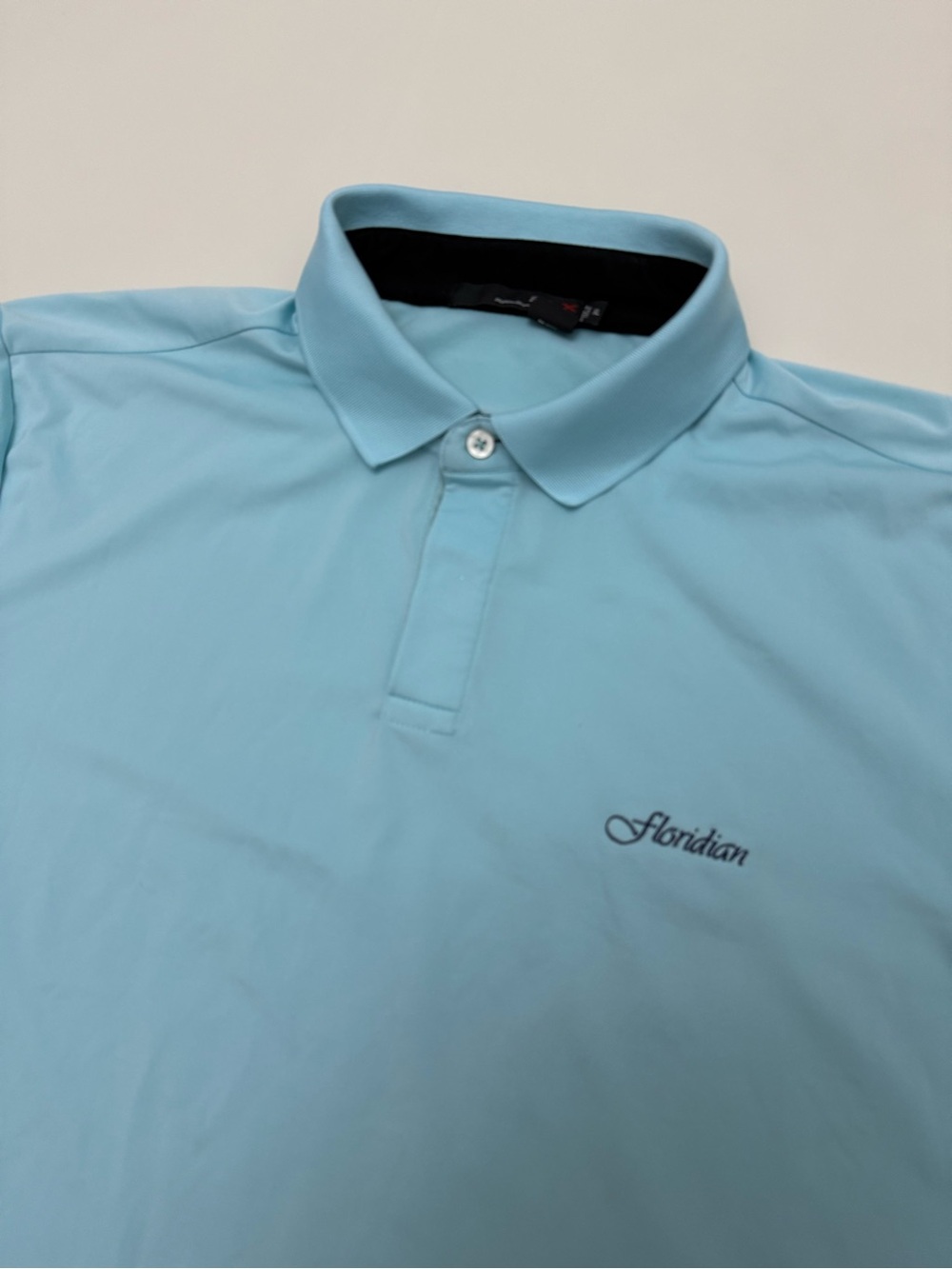 Polo Ralph Lauren Premium Light Aqua Polo Golf Short Sleeve Shirt XL